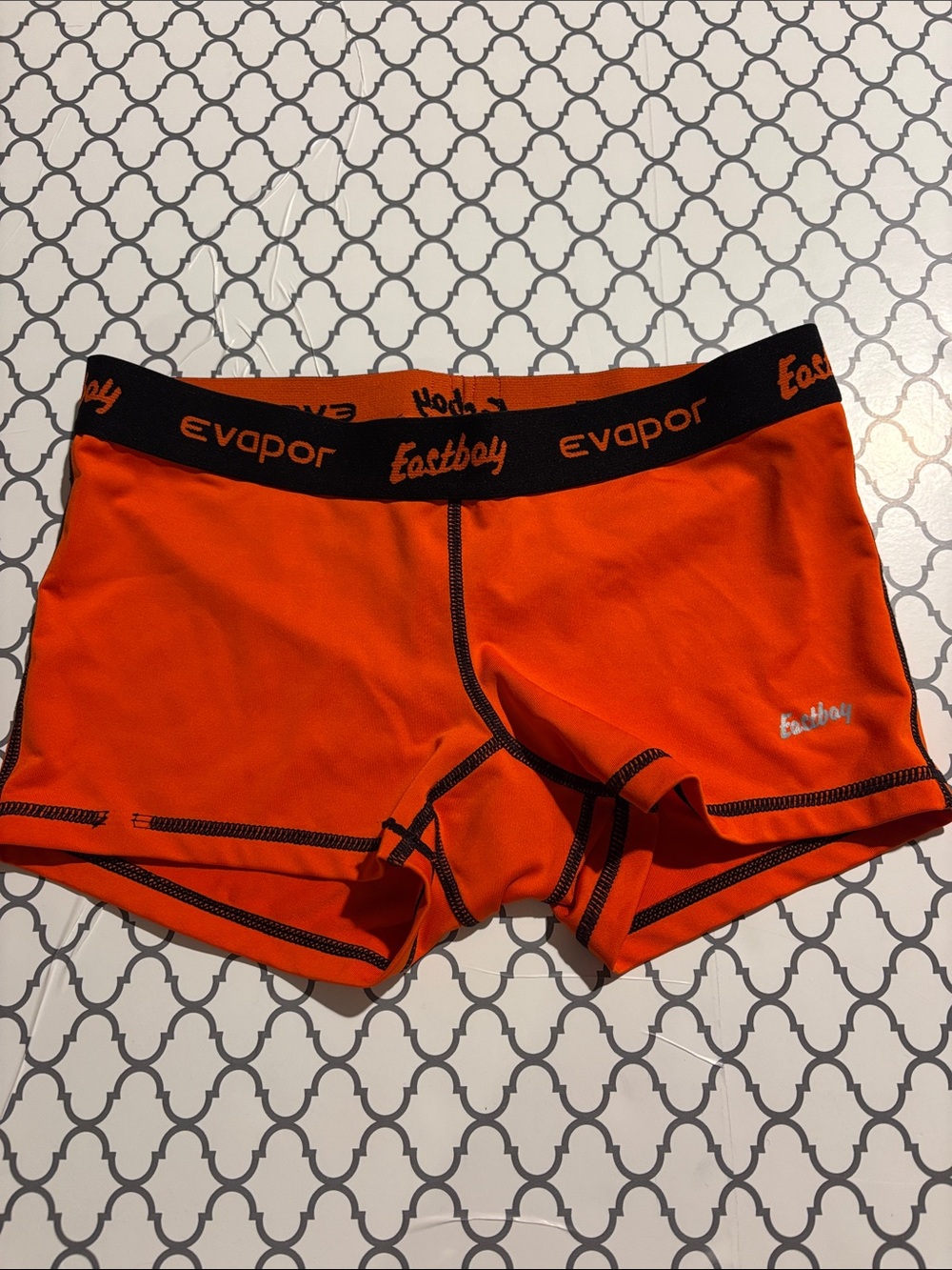 Eastbay Orange Evapor Athletic Compression Shorts